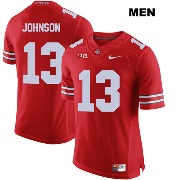 Ohio State Buckeyes Men's Tyreke Johnson #13 Red Authentic Nike College NCAA Stitched Football Jersey IX19I48KW